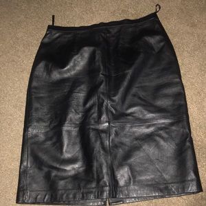 Genuine Leather pencil skirt